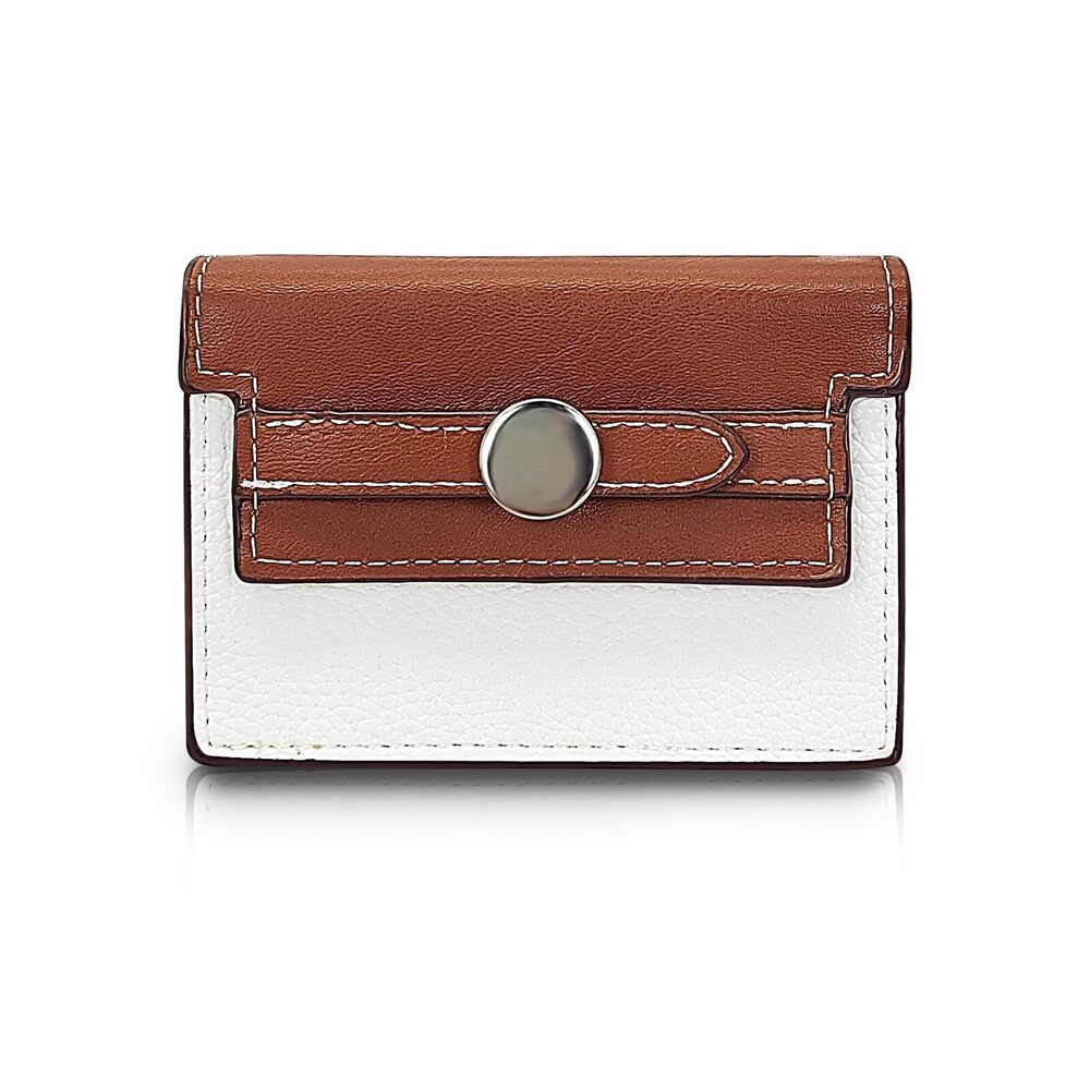 5568 Small Wallet, Snap PU Leather Credit Card Wallet Compact Wallet with 9